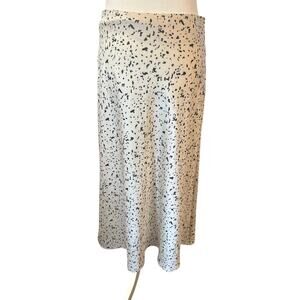 Cotton Candy Speckled Black and White Skirt Zip Closure Elegant (M)